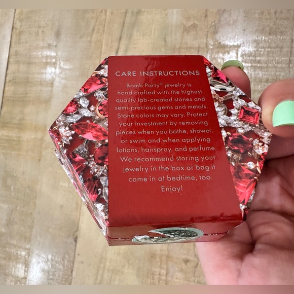 Bomb Party jewlery september Always Extra lab created ruby corundum earrings - Picture 7 of 11